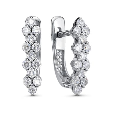 Серьги ERA JEWELLERY из белого золота 585 с бриллиантами