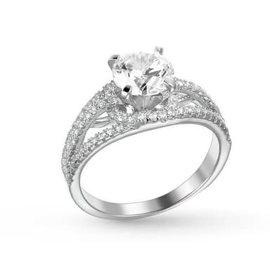 Кольцо NS Design из серебра 925 с фианитом