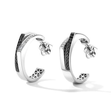Серьги-конго Алькор из золота 585 с бриллиантами