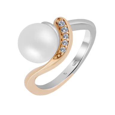Кольцо NS Design из серебра 925 с жемчугом