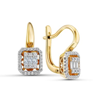 Серьги Primo Prezioso из золота 585 с бриллиантами