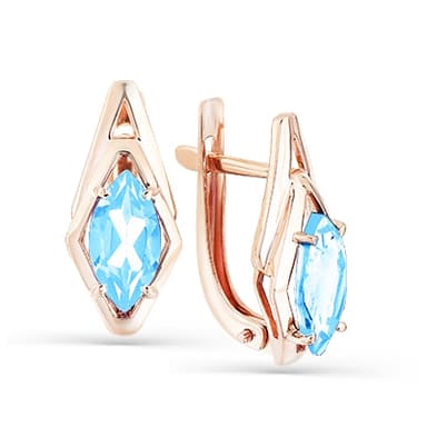 Серьги Мастер Бриллиант MG из золота 585 с топазами