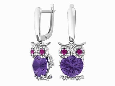 Серьги детские Zlato из серебра 925 с фианитами
