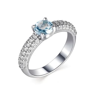 Кольцо Алькор из серебра 925 с топазом