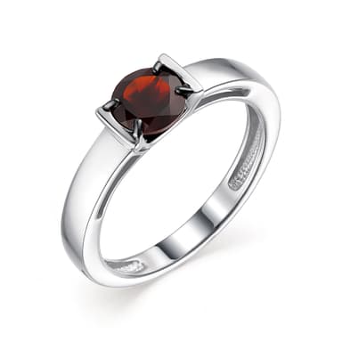 Кольцо Алькор из серебра 925 с гранатом