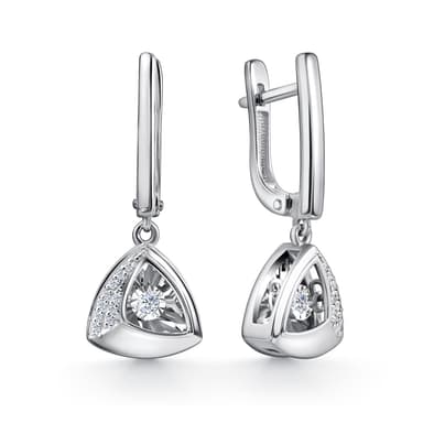 Серьги Костромской Алмазный Дом из золота 585 с бриллиантами