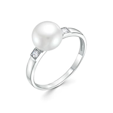 Кольцо Zlato из серебра 925 с жемчугом