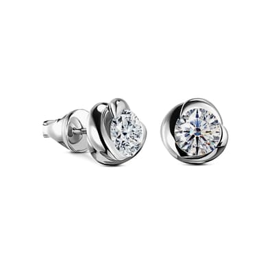 Серьги-пусеты ALROSA из золота 750 с бриллиантами
