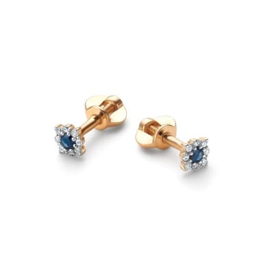 Серьги Алькор из золота 585 с сапфирами