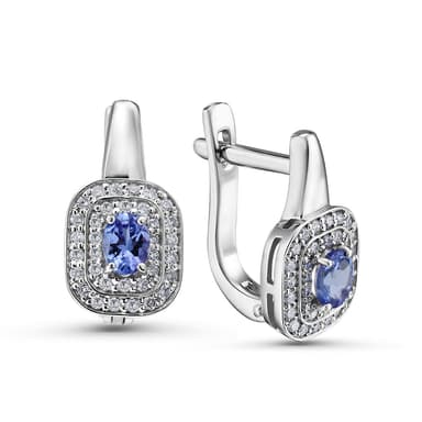 Серьги Primo Prezioso из золота 585 с танзанитами