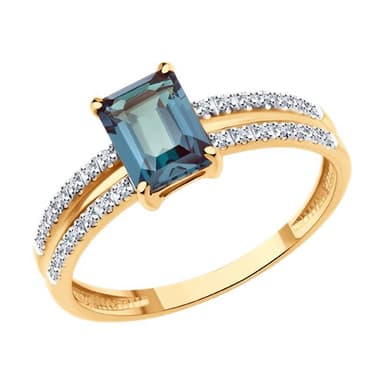 Кольцо Diamant из золота 585 с авантюрином